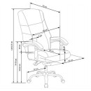 Кресло компьютерное HALMAR ALVIN черный/хром